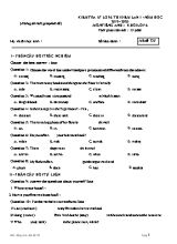 Bộ đề kiểm tra 15 phút lần 1 môn Tiếng Anh Lớp 6 - Năm học 2019-2020 (Có đáp án)